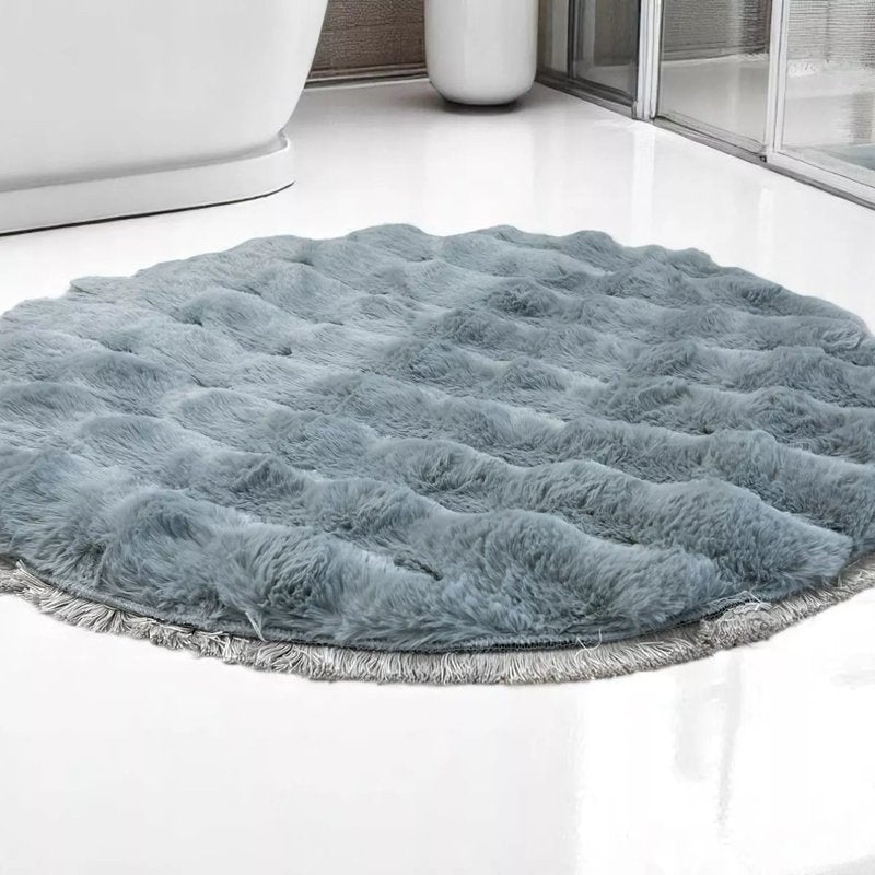 Okrugla prostirka za kupatilo sa resicama – fi 80 cm A6