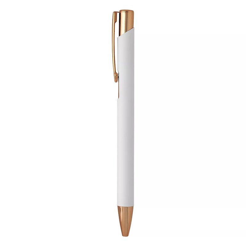 OGGI ROSE GOLD, metalna hemijska olovka, bela