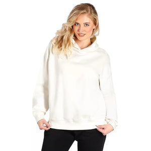 BIG HOODY, široka dukserica sa kapuljačom od organskog pamuka, 300 g/m2, krem-bela