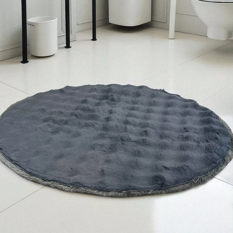 Okrugla Prostirka za kupatilo fi 100cm Tamno siva boja