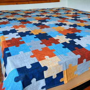 Čaršav Ranforce 220x240cm bez lastiša Puzzle