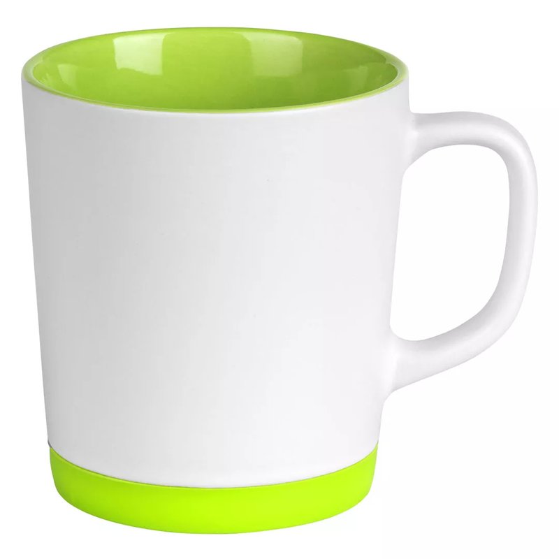MINT, keramička šolja sa silikonskim dnom, 300 ml, svetlo zelena