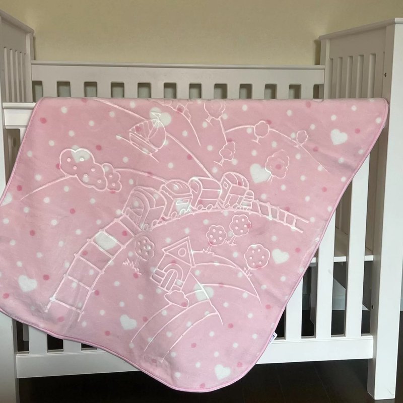 Bebi ćebe Emboss – 100x120cm  Happy days Pink