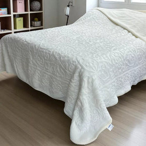 Ćebe Merinos 220x240cm A14 Etno Prljavo bela boja