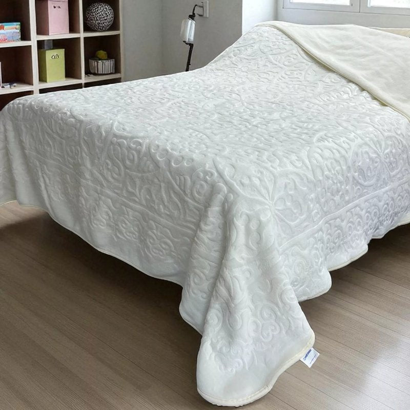 Ćebe Merinos 220x240cm A14 Etno Prljavo bela boja
