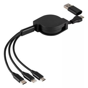 FLASH 60W 6IN1, usb type-c kabl za punjenje i prenos podataka, 6 u 1, 60w, crni
