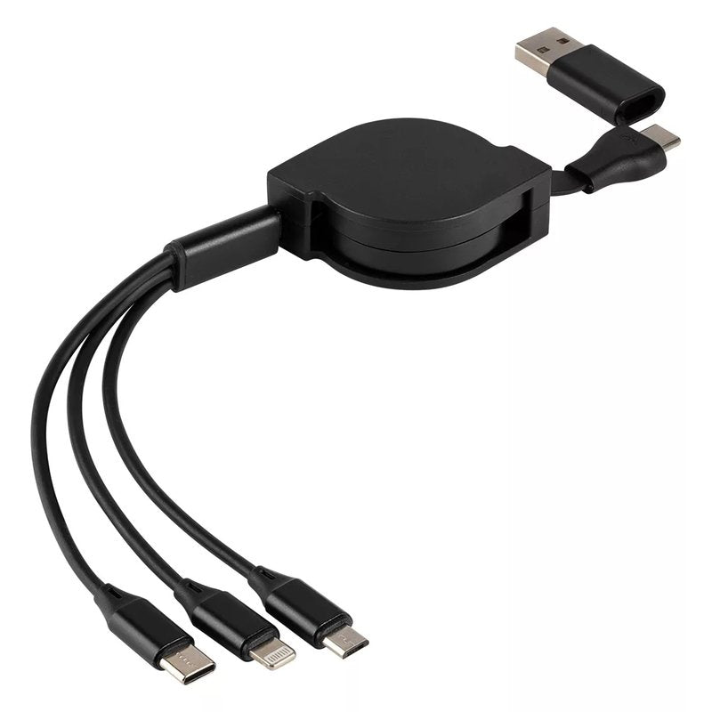 FLASH 60W 6IN1, usb type-c kabl za punjenje i prenos podataka, 6 u 1, 60w, crni
