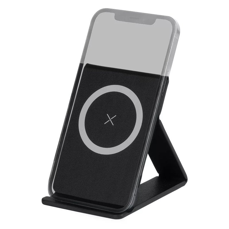 MAXWELL, sklopivi držač za telefon i bežični punjač, 15w, sa magnetom, crni