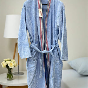 Bade Mantil Frotir Light Blue XXL – Veličina Stripe