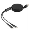MAX 2IN1, usb type-c kabl za punjenje i prenos podataka, 2 u 1, 100w, crni