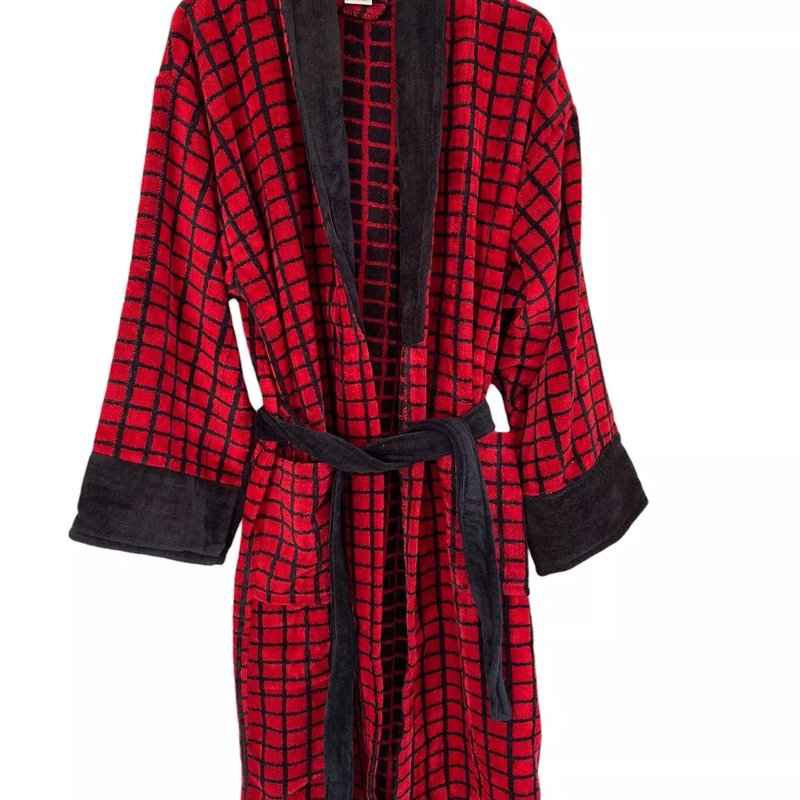 Kocka Bade mantil Pamuk – L – Veličina Bordo boja
