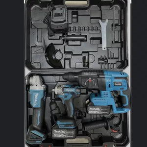 Komplet Aku 3u1 – Udarni odvijač, Brusilica i Bušilica sa čekićem (hilti)