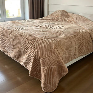 Ćebe Merinos 220x240cm A16 List Braon boja