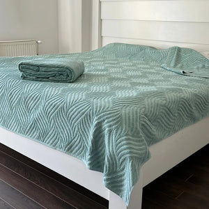 Letnji frotirni prekrivač – Sara – 200x240cm Mint boja