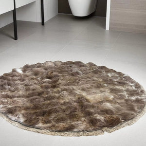 Okrugla Prostirka za kupatilo fi 100cm Braon boja