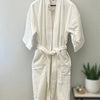 Bade mantil Pliš 4XL veličina Bela boja -Kimono Y-2