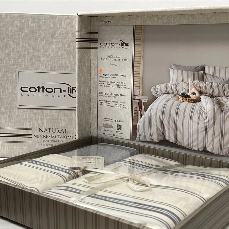 Komplet set posteljina Cotton-Life 160x220cm Indigo