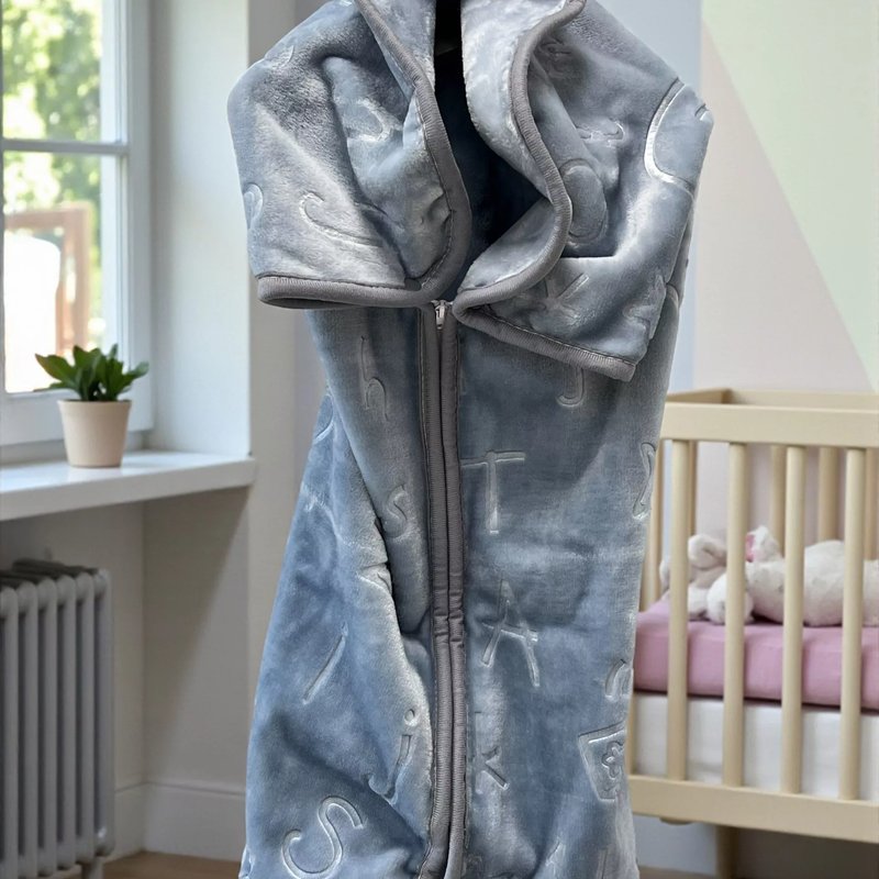 Bebi ćebe 2u1 – ćebe, prekrivač i topli bebi džak 80x90cm Bear Blue