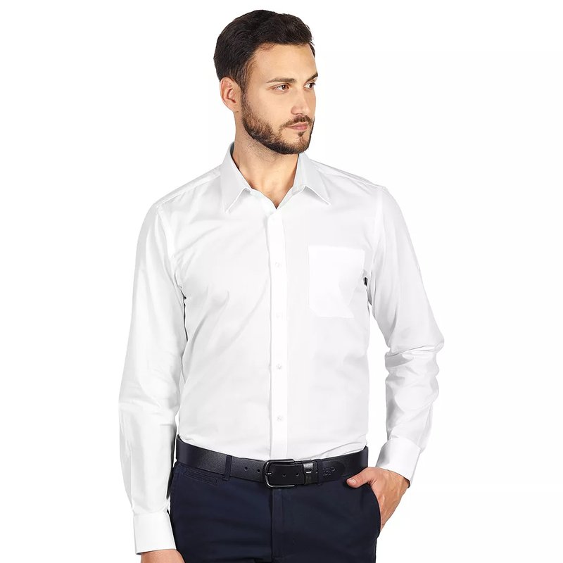 COMFORT LSL MEN, muška košulja dugih rukava, bela