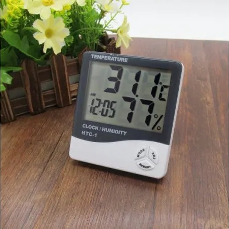 Digitalni sat, termometar, vlagometar, alarm HTC1