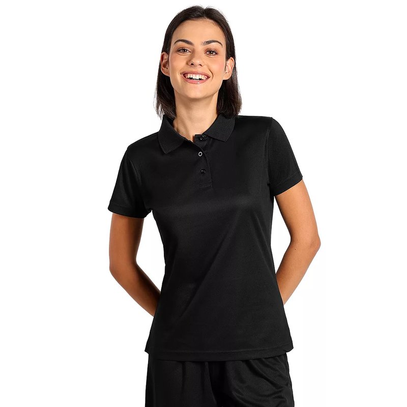 LACROSS LADY, ženska sportska polo majica, 130 g/m2, crna