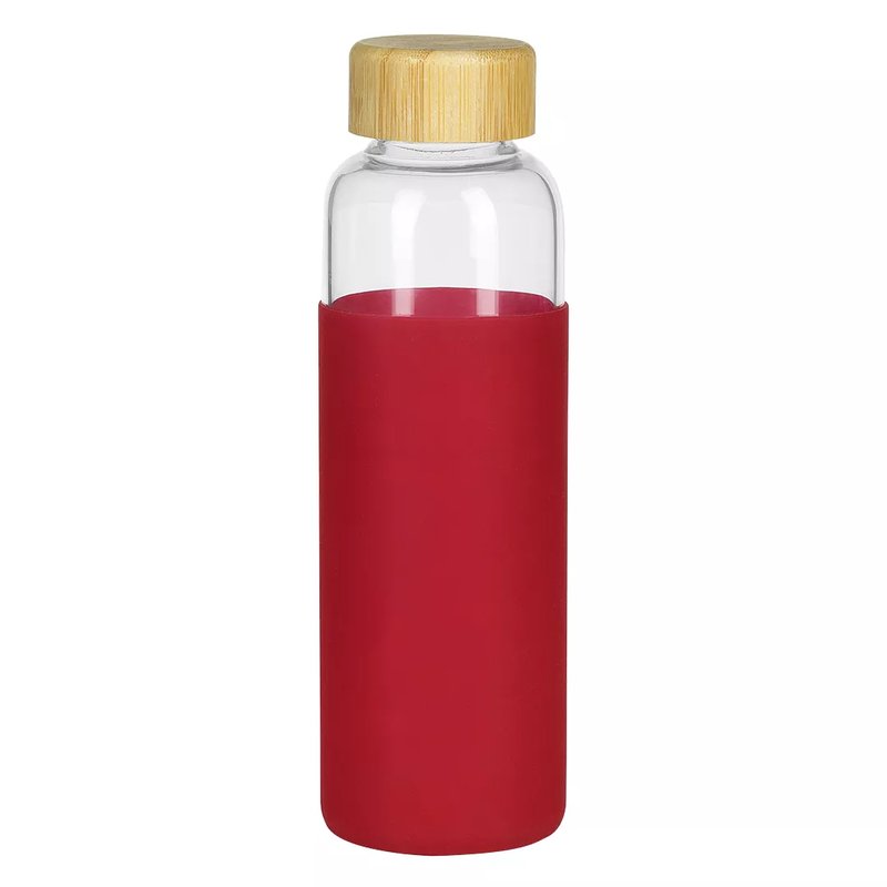 ADA, sportska boca sa silikonskom navlakom, 500 ml, crvena
