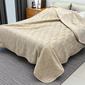 Ćebe Merinos 220x240cm A9 Kocka Krem boja
