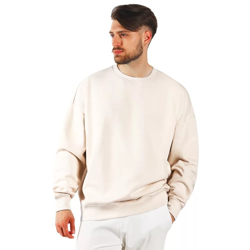 BIG, unisex široka dukserica od organskog pamuka, 300 g/m2, svetlo braon