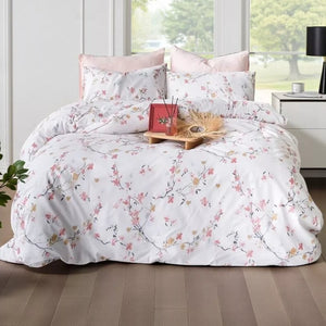 Komplet set posteljina Cotton 200x220cm Sakura Pudra – Francuski ležaj