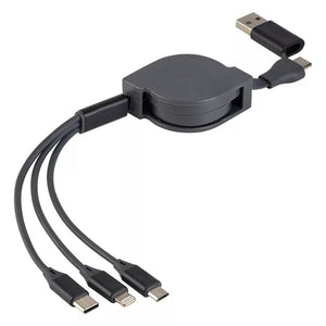 FLASH 60W 6IN1, usb type-c kabl za punjenje i prenos podataka, 6 u 1, 60w, sivi