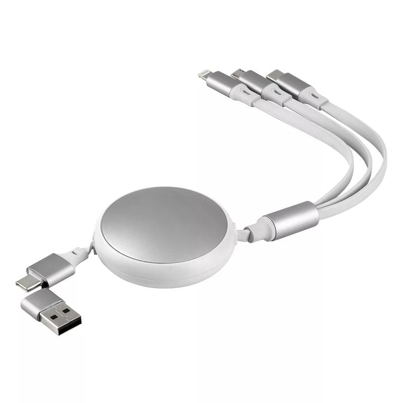 KEPLER 6IN1, usb type-c kabl za punjenje i prenos podataka, 6 u 1, 60w, beli