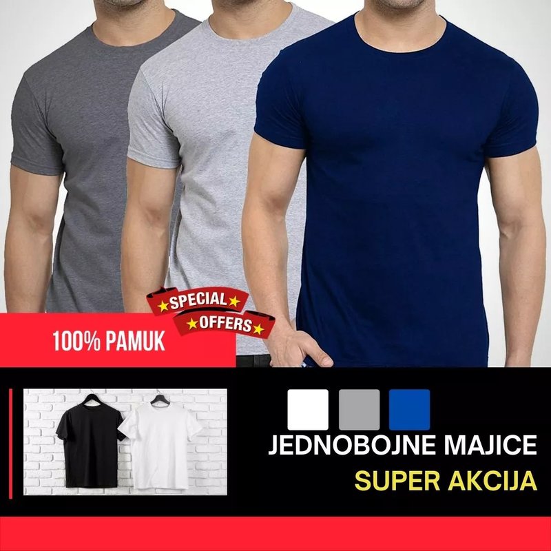 Muške Majice 160g/m2 – 100% Pamuk