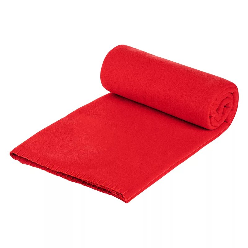 BLANKET FLAT, ćebence od brušenog polara, 180 g/m2, crveno