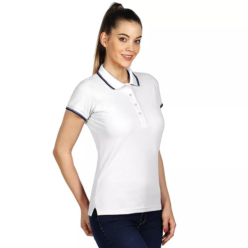ADRIA, ženska pamučna polo majica, bela