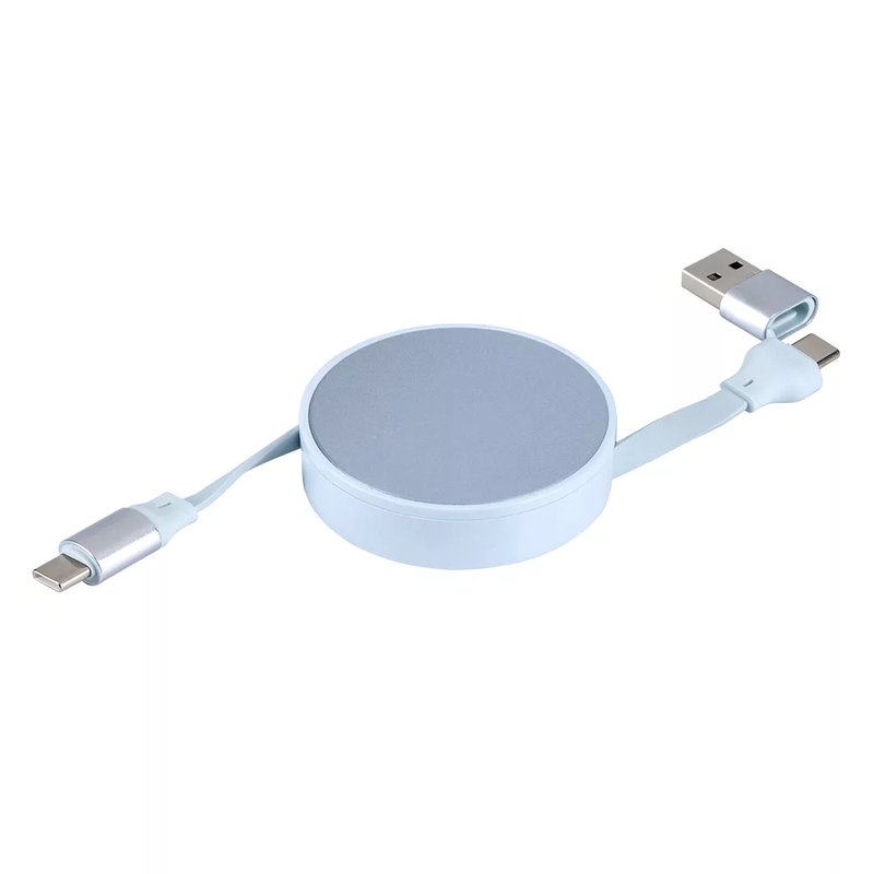 FURIO 2IN1, usb type-c kabl za punjenje i prenos podataka, 2 u 1, 240w, svetlo plavi