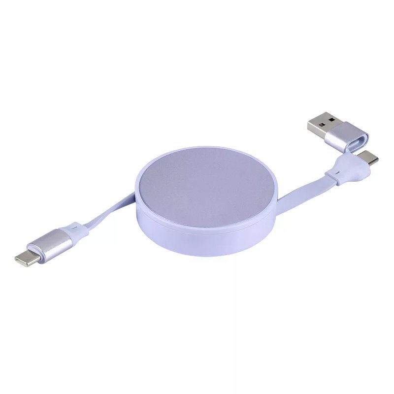 FURIO 2IN1, usb type-c kabl za punjenje i prenos podataka, 2 u 1, 240w, lila