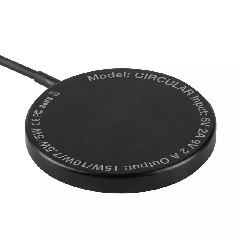 CIRCULAR, bežični punjač sa magnetom, 15w, crni