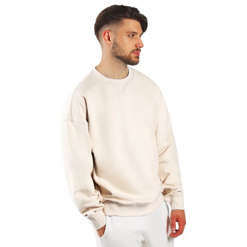 BIG, unisex široka dukserica od organskog pamuka, 300 g/m2, svetlo braon
