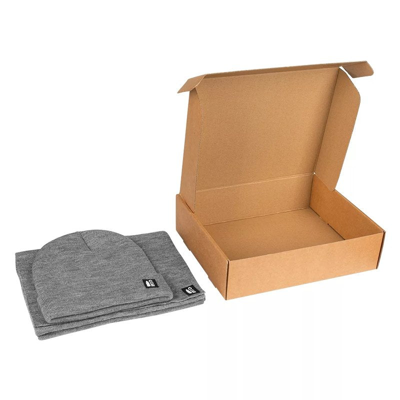 NORDIC SET, zimska kapa i šal, sivi