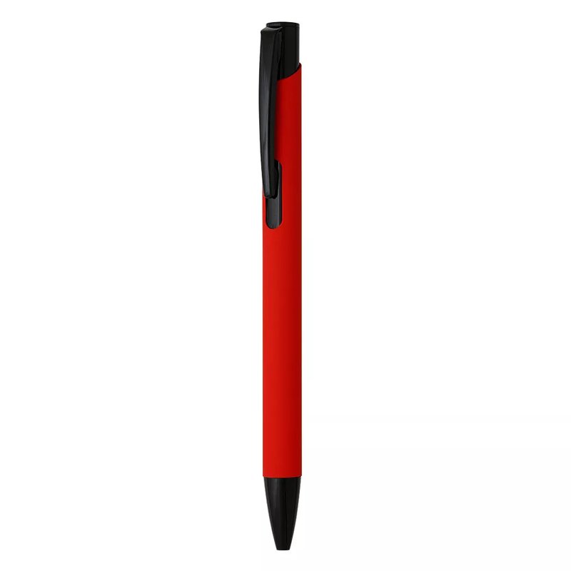 OGGI SOFT BLACK, metalna hemijska olovka, crvena