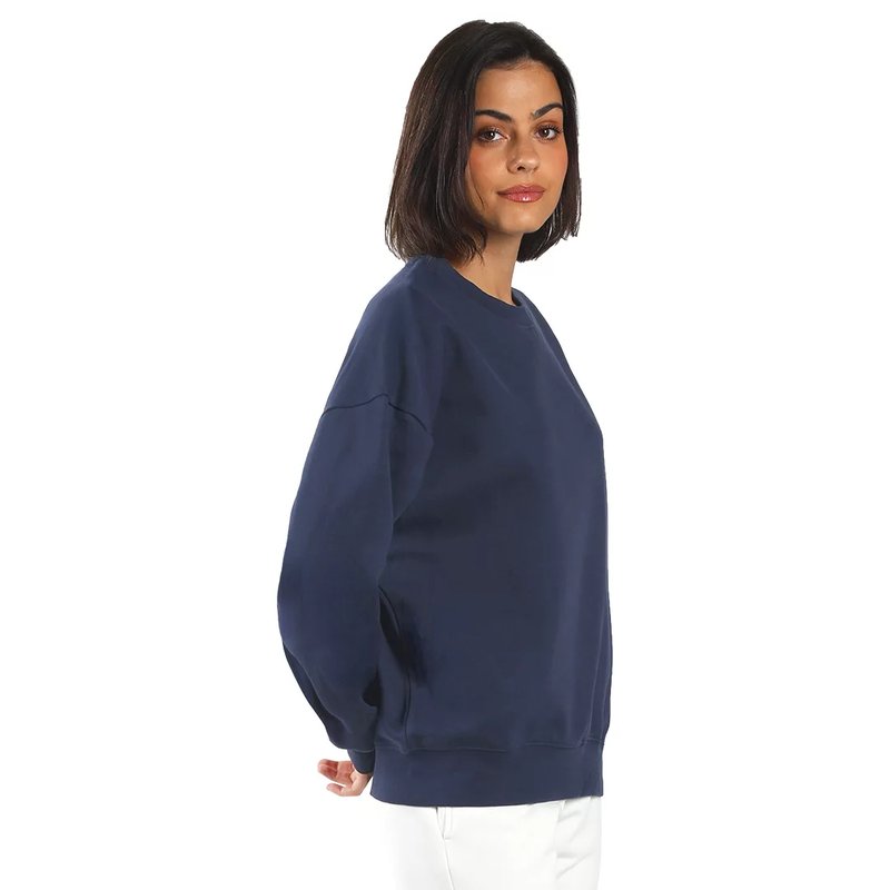 BIG, unisex široka dukserica od organskog pamuka, 300 g/m2, plava