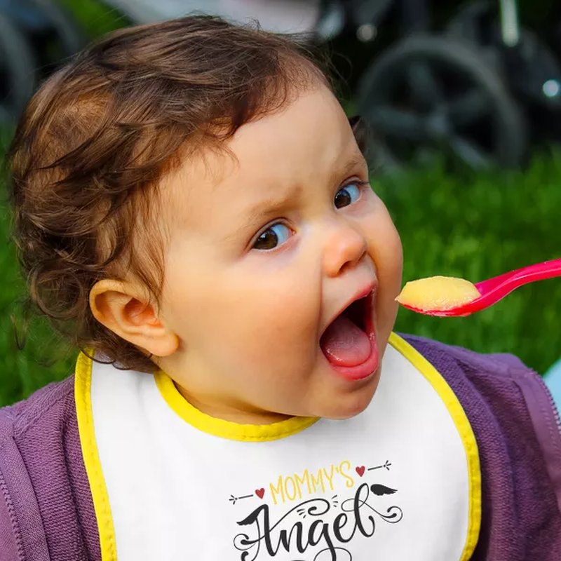 BABY, portikla za bebe sa čičak trakom, žuta
