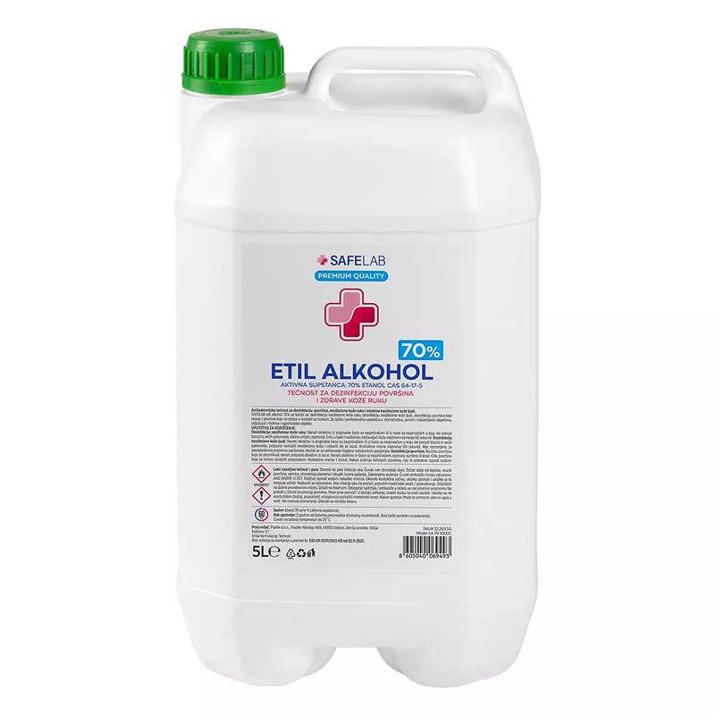 ETIL ALKOHOL 70% 5000C, etil alkohol 70%, zeleni