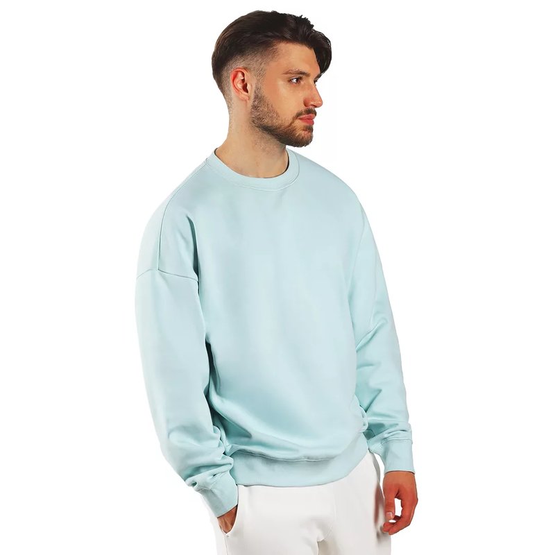 BIG, unisex široka dukserica od organskog pamuka, 300 g/m2, svetlo plava