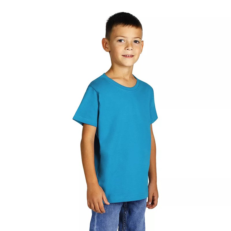 MASTER KID, dečja pamučna majica, tirkizno plava
