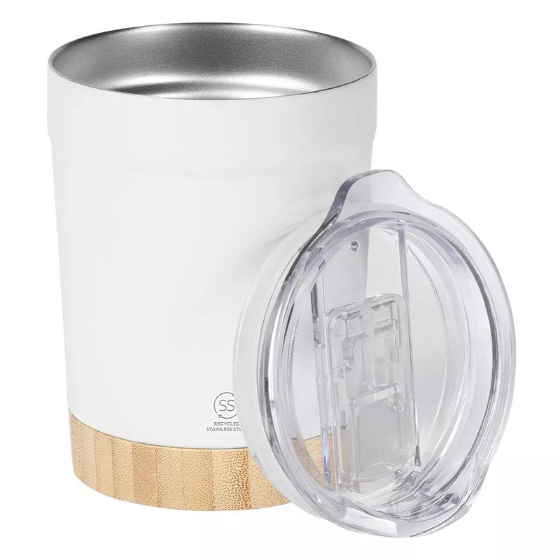 ASTRID, termos šolja sa dnom od bambusa, 300 ml, bela