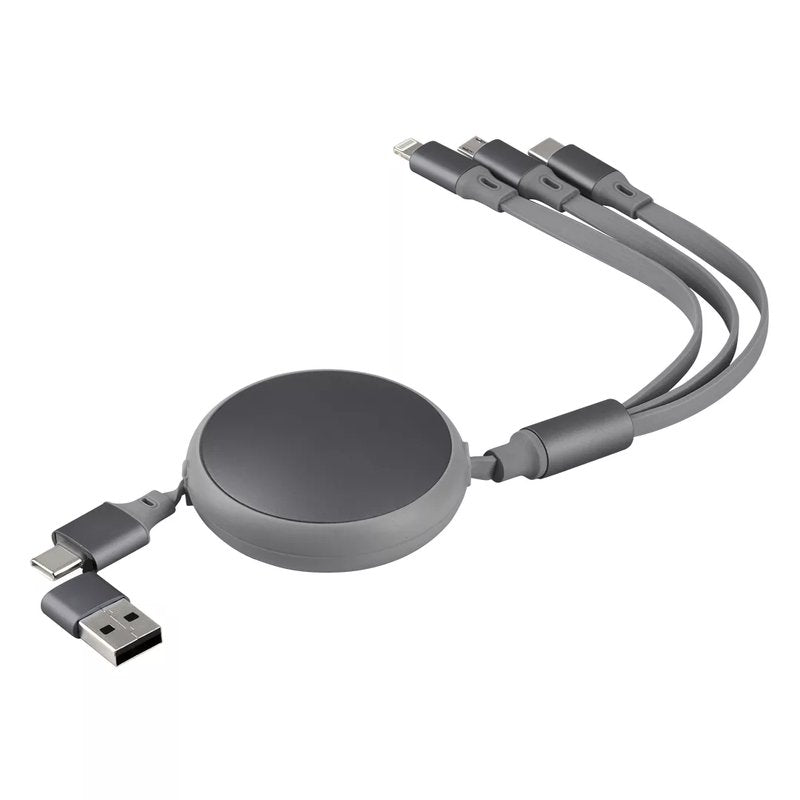 KEPLER 6IN1, usb type-c kabl za punjenje i prenos podataka, 6 u 1, 60w, tamno sivi