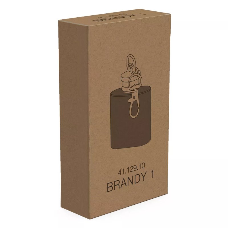 BRANDY 1, metalna pljoska, 30 ml, crna