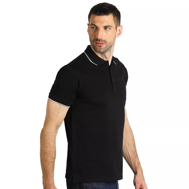 ATLANTIC, polo majica, 190 g/m2, crna