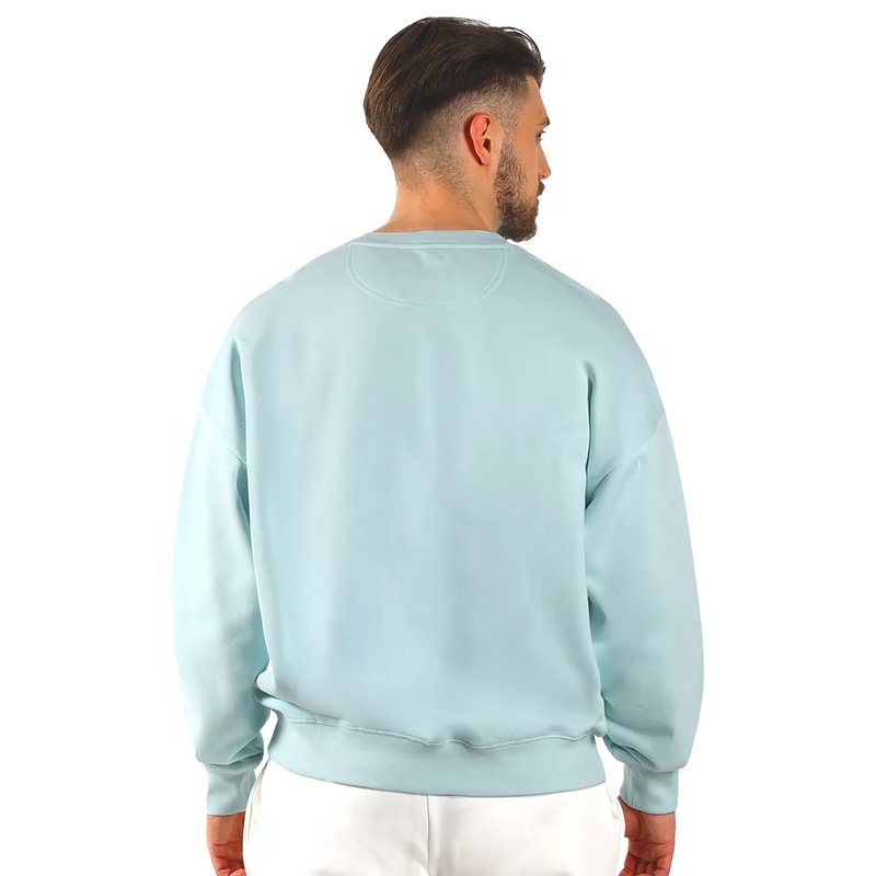 BIG, unisex široka dukserica od organskog pamuka, 300 g/m2, svetlo plava